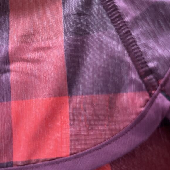 Lululemon‎ Size 10 Speed Short With Liner Womens Yama Check Flaming Tomato Red - Picture 7 of 16